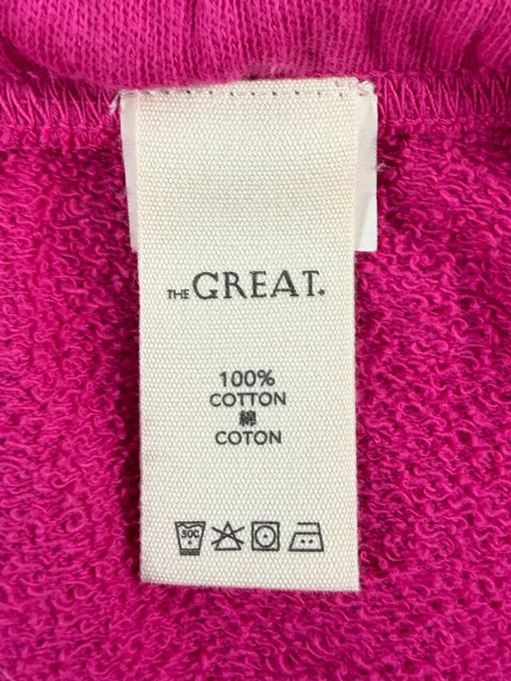 NEW The GREAT. Fuchsia Drawstring Sweatpants Pants - Picture 3 of 13
